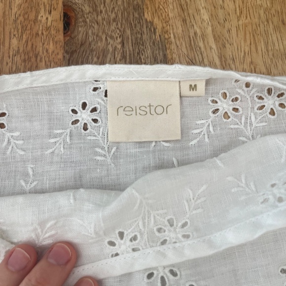 reistor (Madewell) Embroidered Crop Camisole - White, Medium - Picture 2 of 3